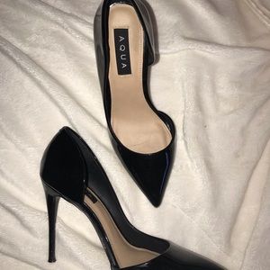 AQUA Black stiletto